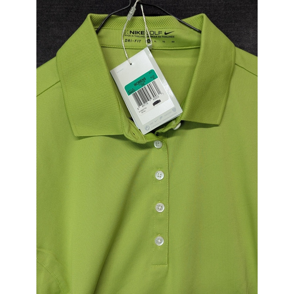 Nike Golf Women's Polo Shirts XL Dri-Fit Blue & Green Golf Shirt NWT Embroidered - Picture 3 of 12